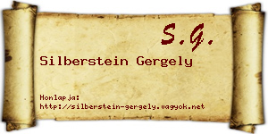 Silberstein Gergely névjegykártya